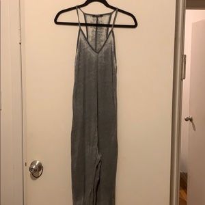 Zara loose jumpsuit grey burnout small